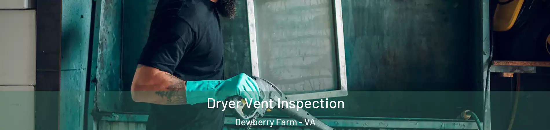 Dryer Vent Inspection Dewberry Farm - VA