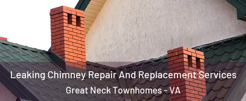 Leaking Chimney Repair And Replacement Services Great Neck Townhomes - VA